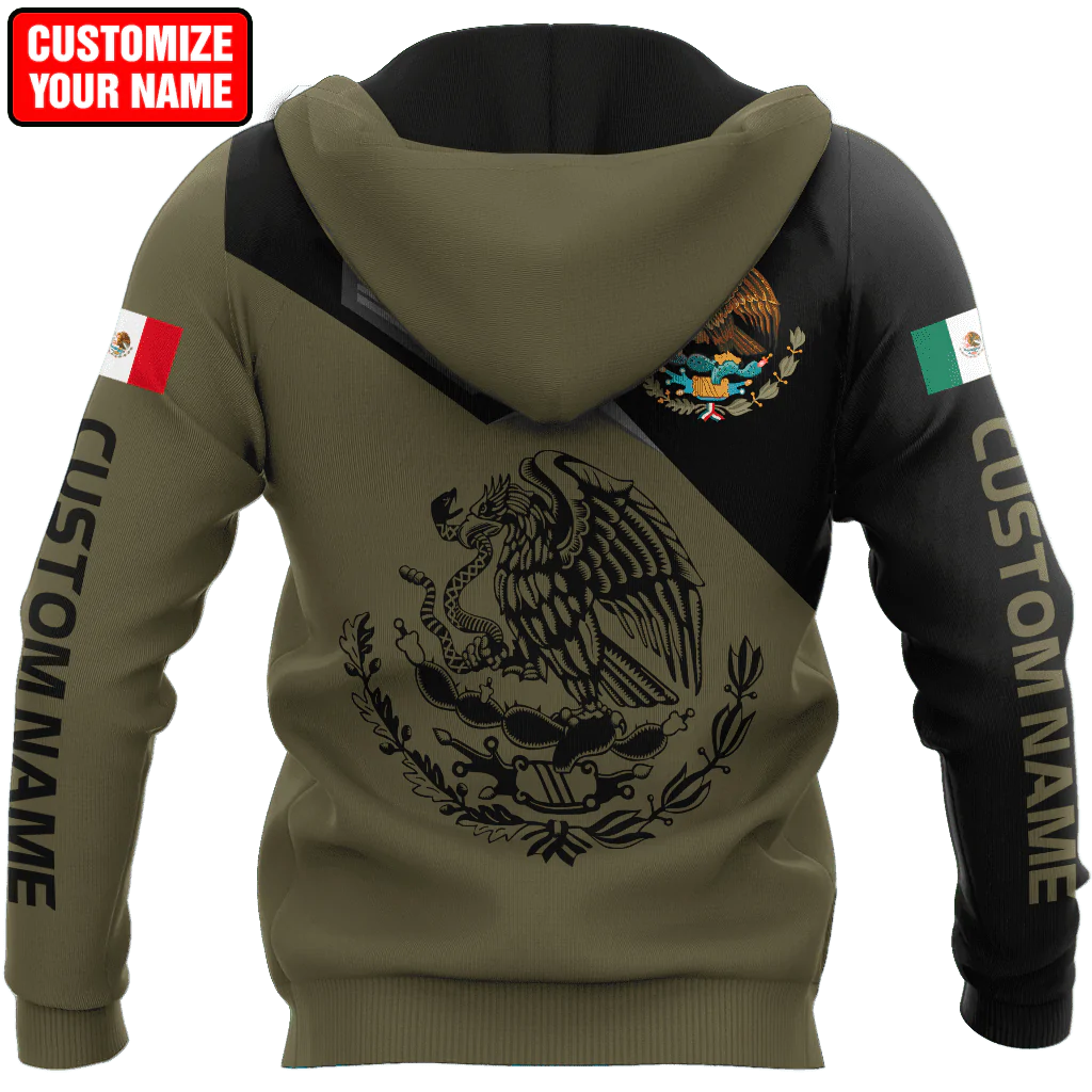 Custom Mexico Smoke Line Hoodie/ 3D Full Printed Mexico Hoodie