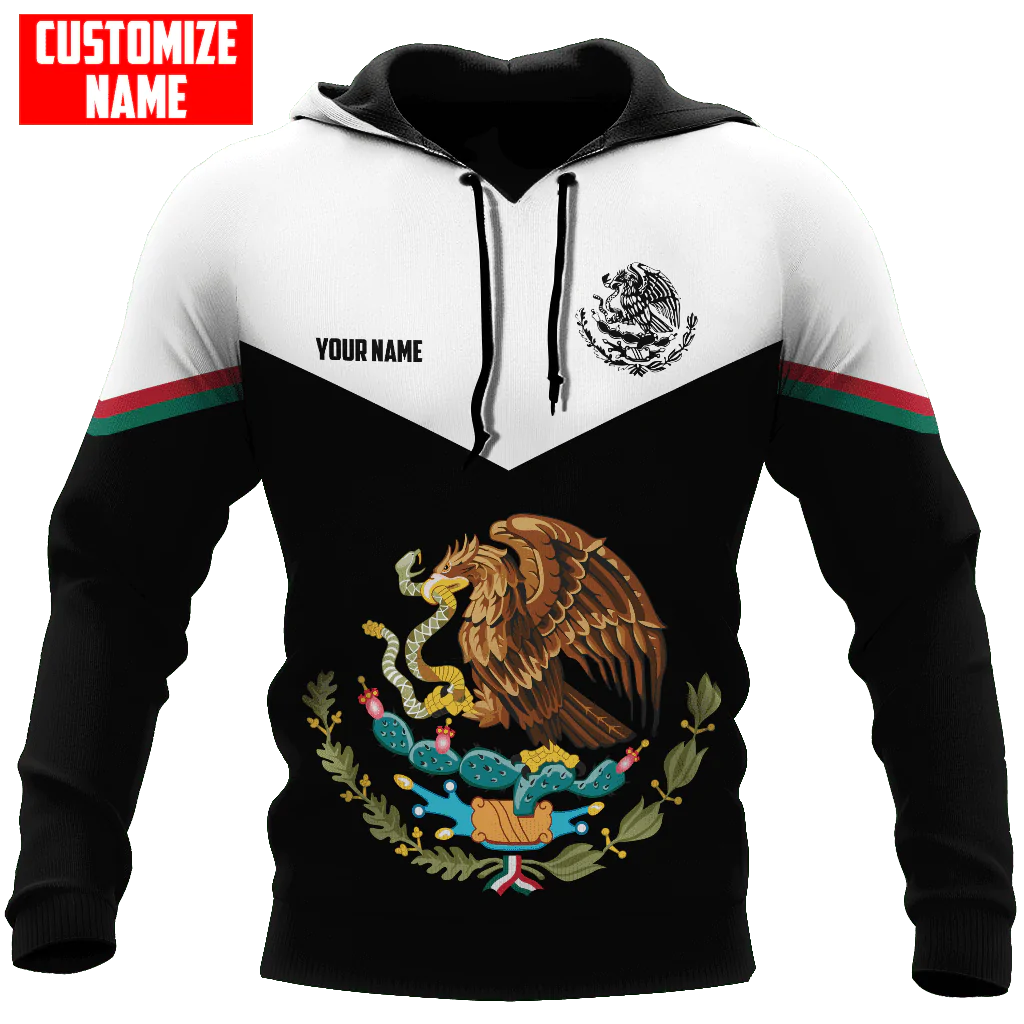 Customized with Name 3D All Over Printed Mexico Hoodie for Men and Women/ Mexico Hoodies