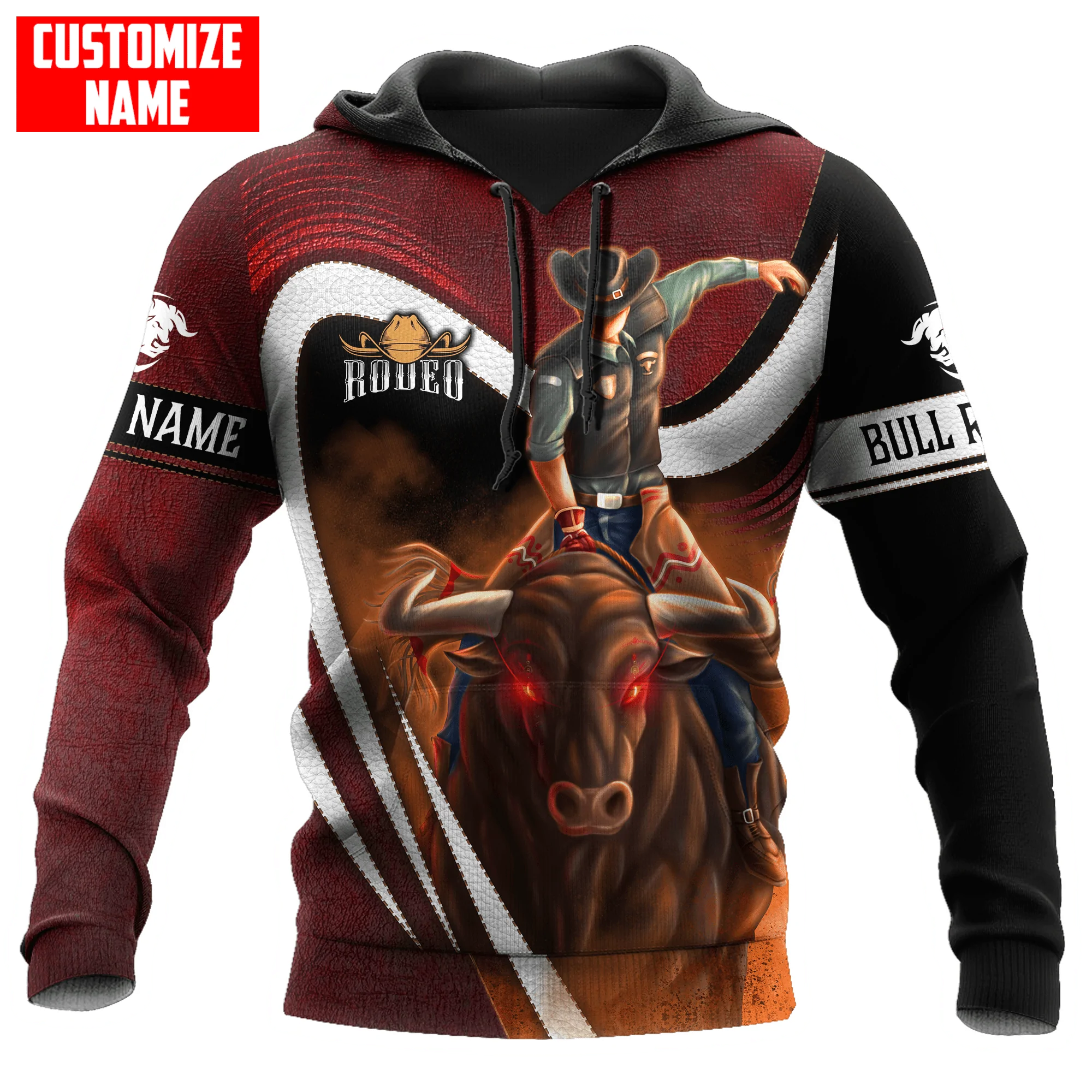 Customized Bull Riding Hoodies For Men And Women/ American Cowboy Hoodies