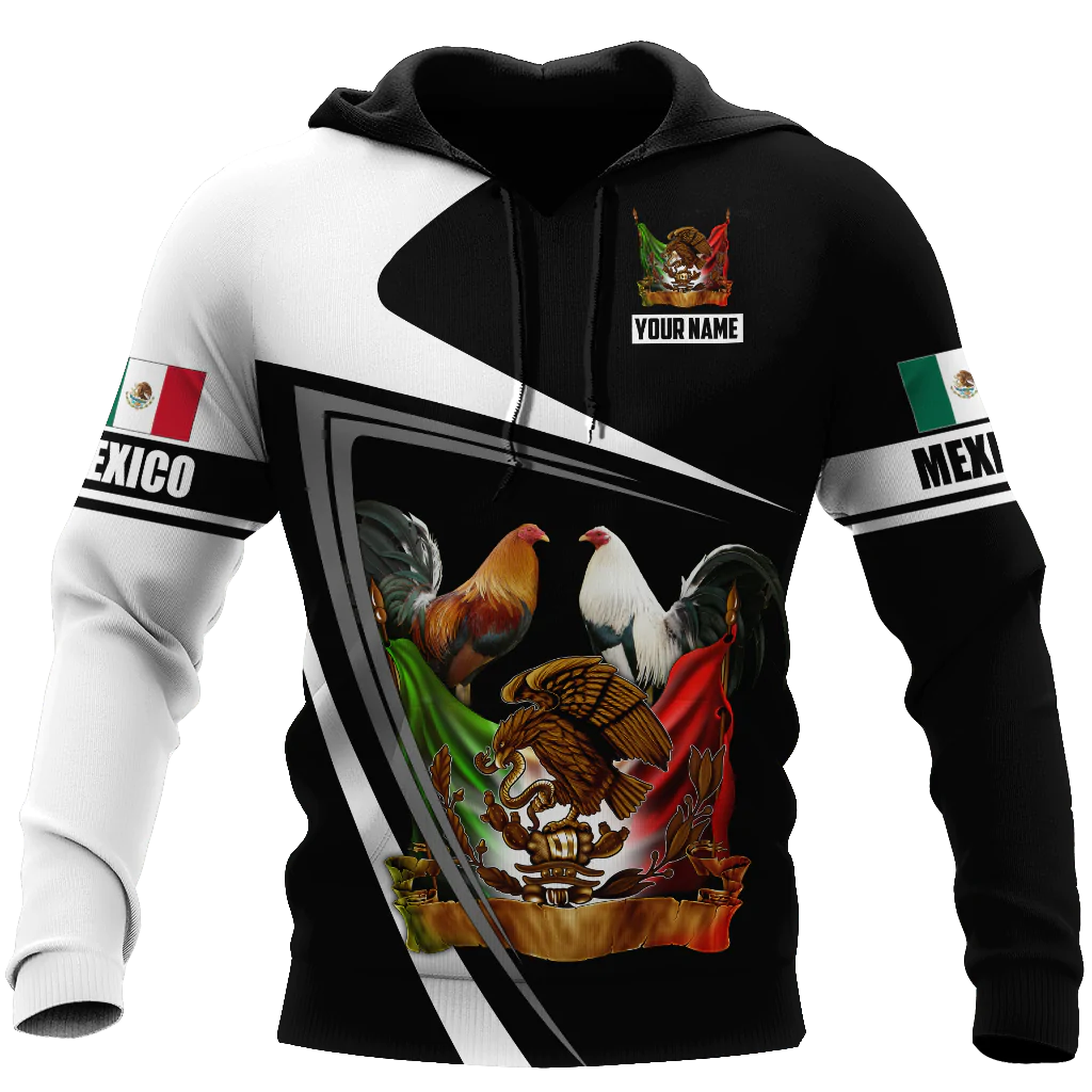 Personalized Rooster Mexico Hoodie/ Chicken Mexican Hoodies/ Mexico Hoodies/ Rooster Lover Gift
