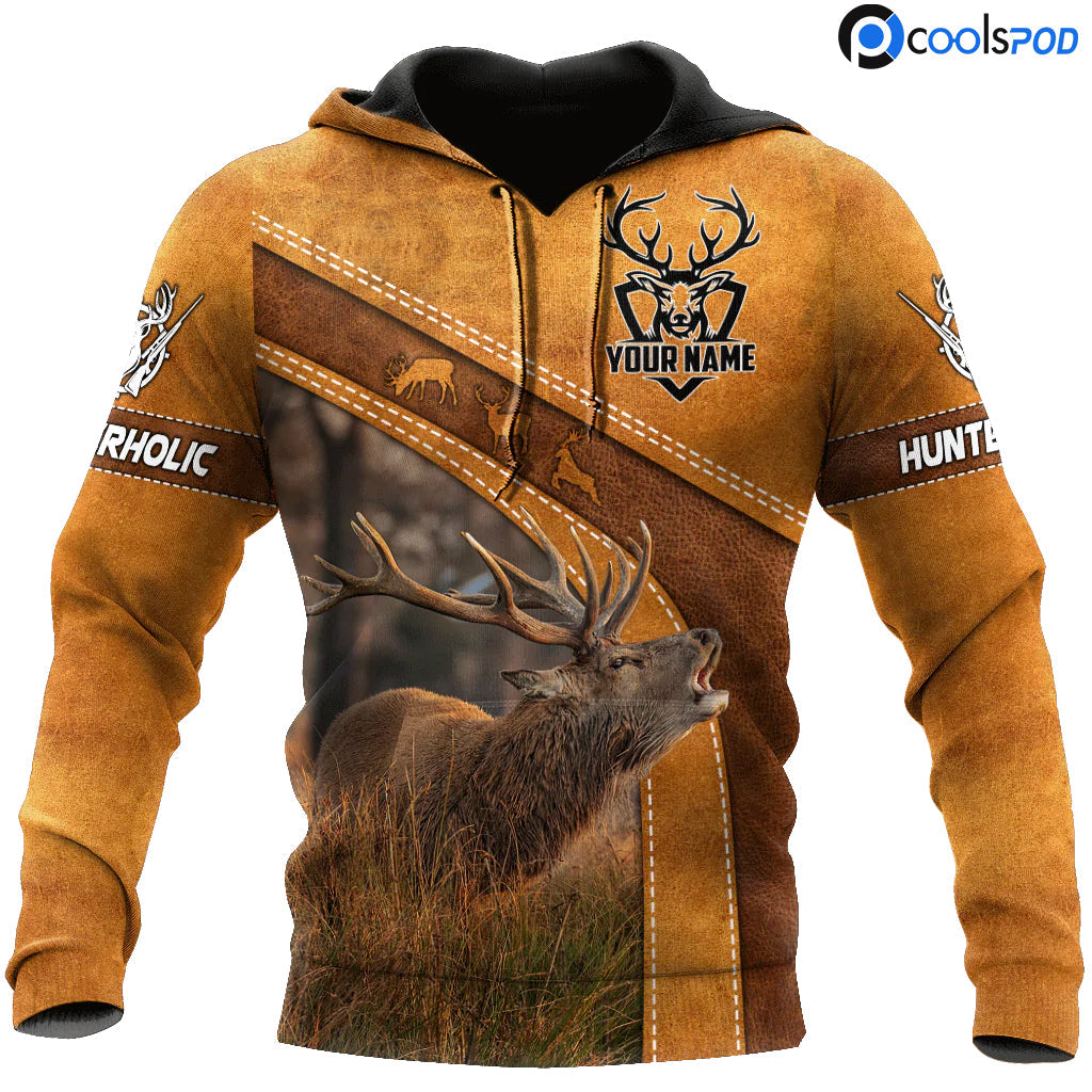 Hunterholic Hoodie Deer Hunting Hoodie 3D Print For Men/ Hunting Husband Gift/ Hunting Lover Outfit/ Hunter Hoodie Premium