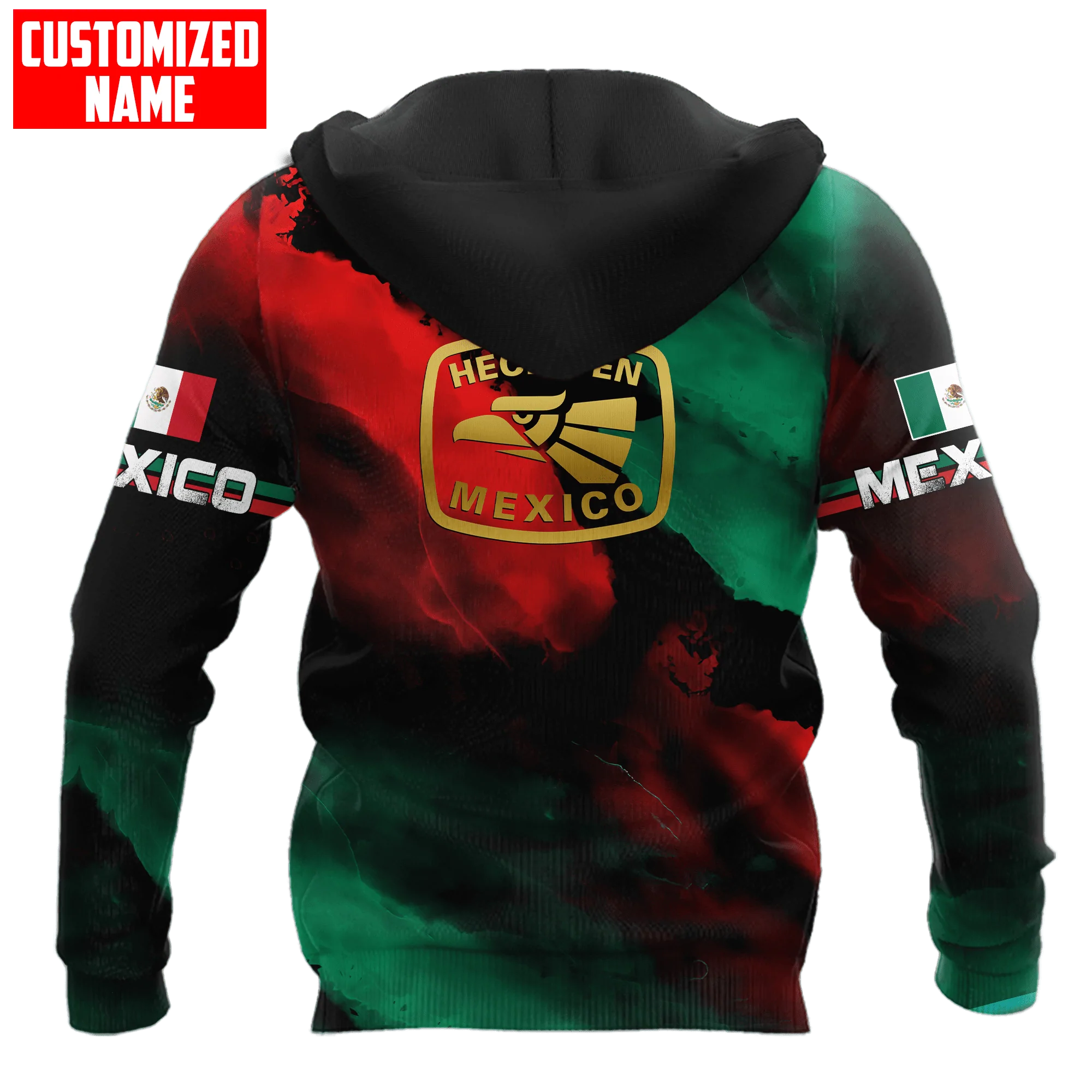 Personalized Name Hecho En Mexico 3D All Over Printed Hoodie/ Mexico Hoodie