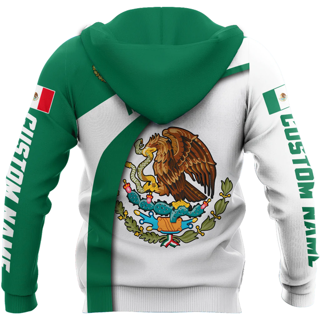 Customized With Name 3D Full Prined Unisex Hoodie For Men And Women/ Mexican Hoodie/ Mexico Gift For Him Her
