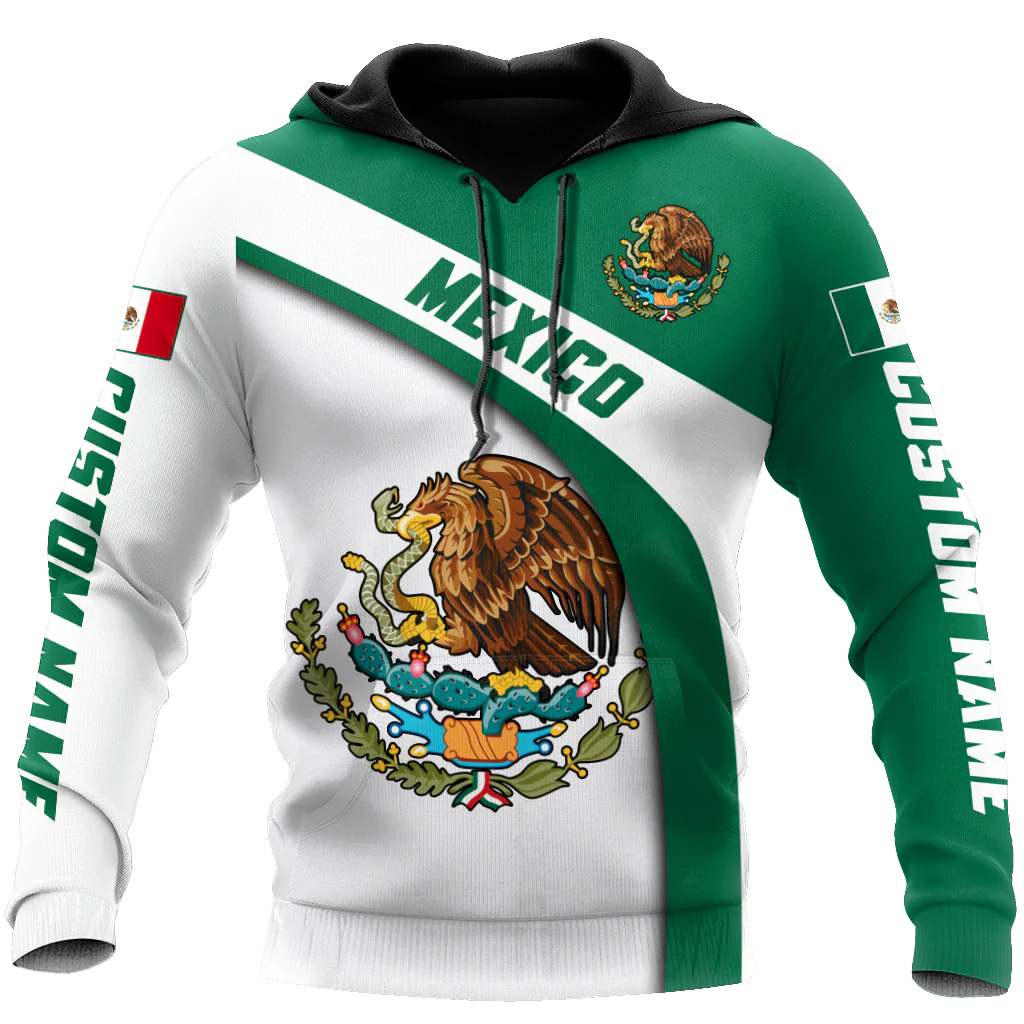 Customized With Name 3D Full Prined Unisex Hoodie For Men And Women/ Mexican Hoodie/ Mexico Gift For Him Her