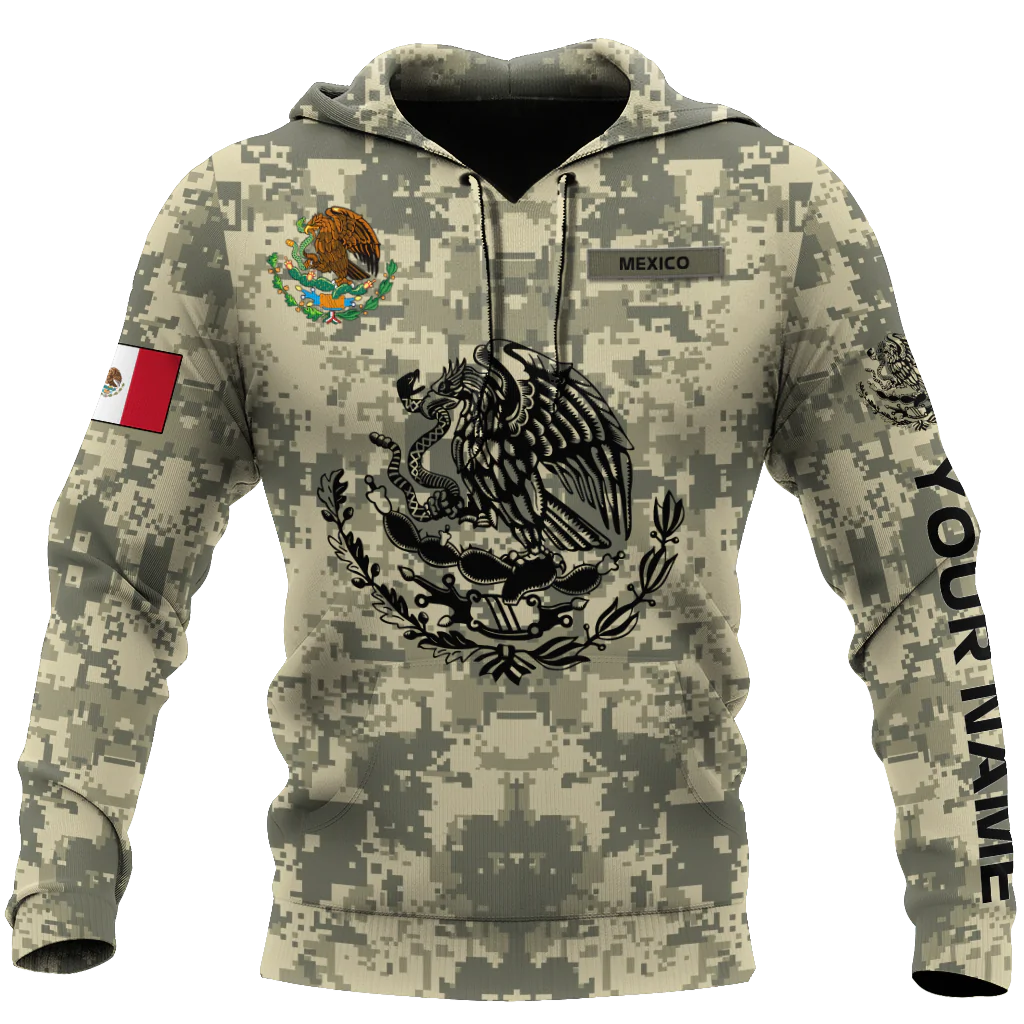 Personalized Mexican Army Hoodies/ 3D Army Mexico Hoodie For Men And Women/ Army Mexican Hoodie