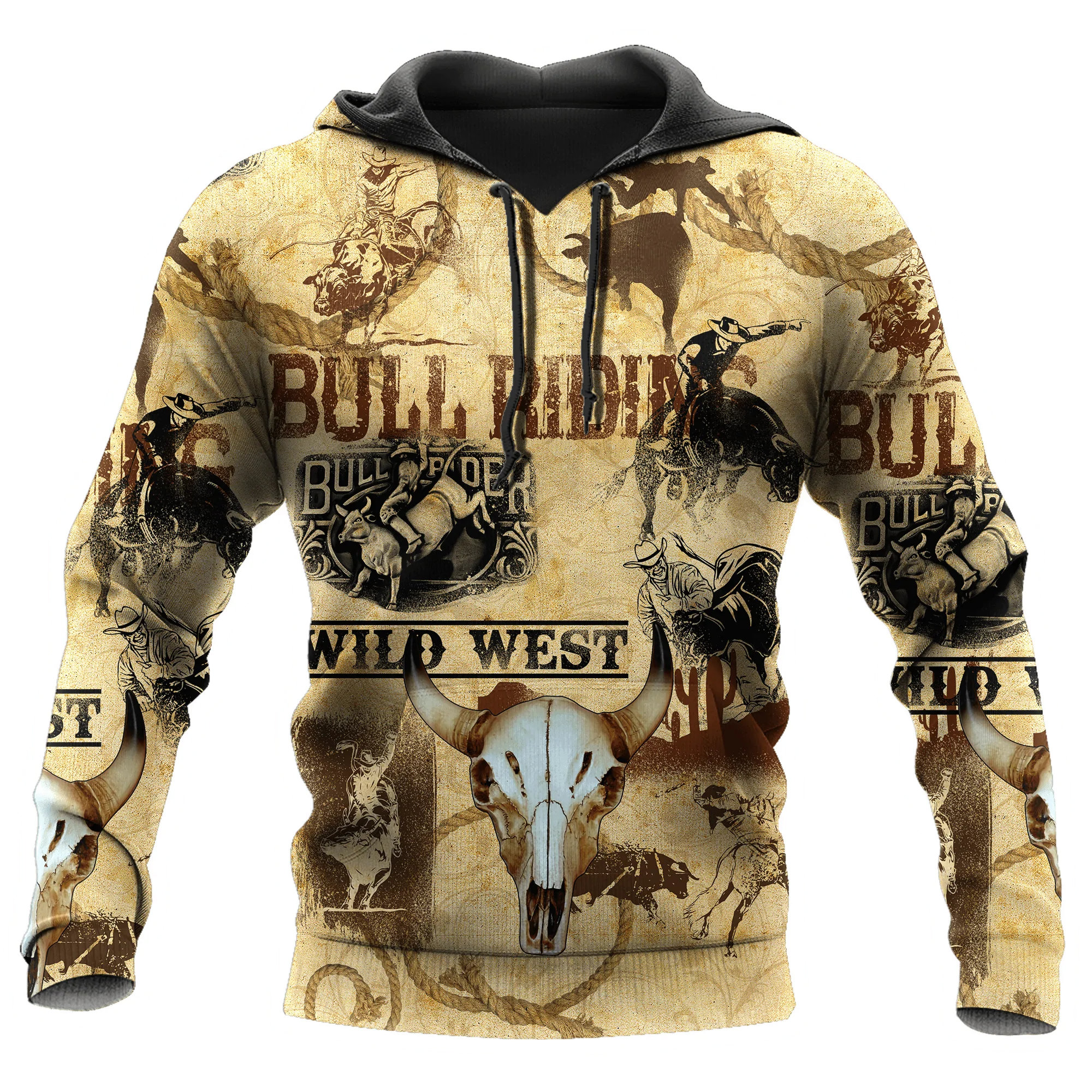 Custom Name Bull Riding Hoodie For Adults/ Rodeo Hoodie For Men And Women/ Cowboy Hoodie