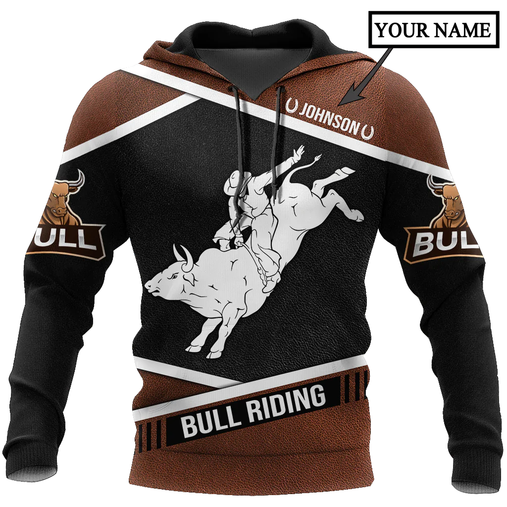 Custom Bull Riding Hoodies For My Dad/ Love Bull Hoodies For Son Boy/ Bull Riding Gifts