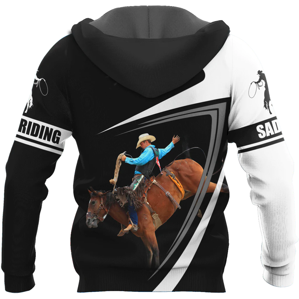 Personalized Rodeo Unisex Hoodie Bronc Riding Hoodies For Men And Women