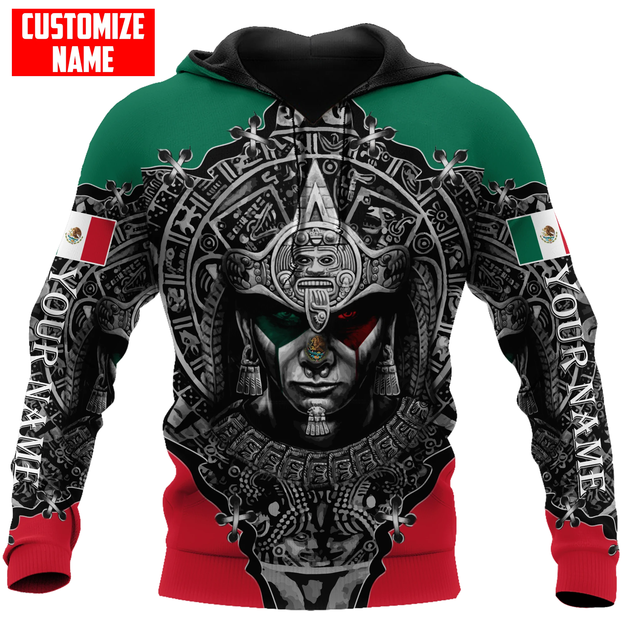 Personalized Name Aztec Mexican Hoodie/ Aztec Hoodies For Man And Women/ Mexican Gift For Him