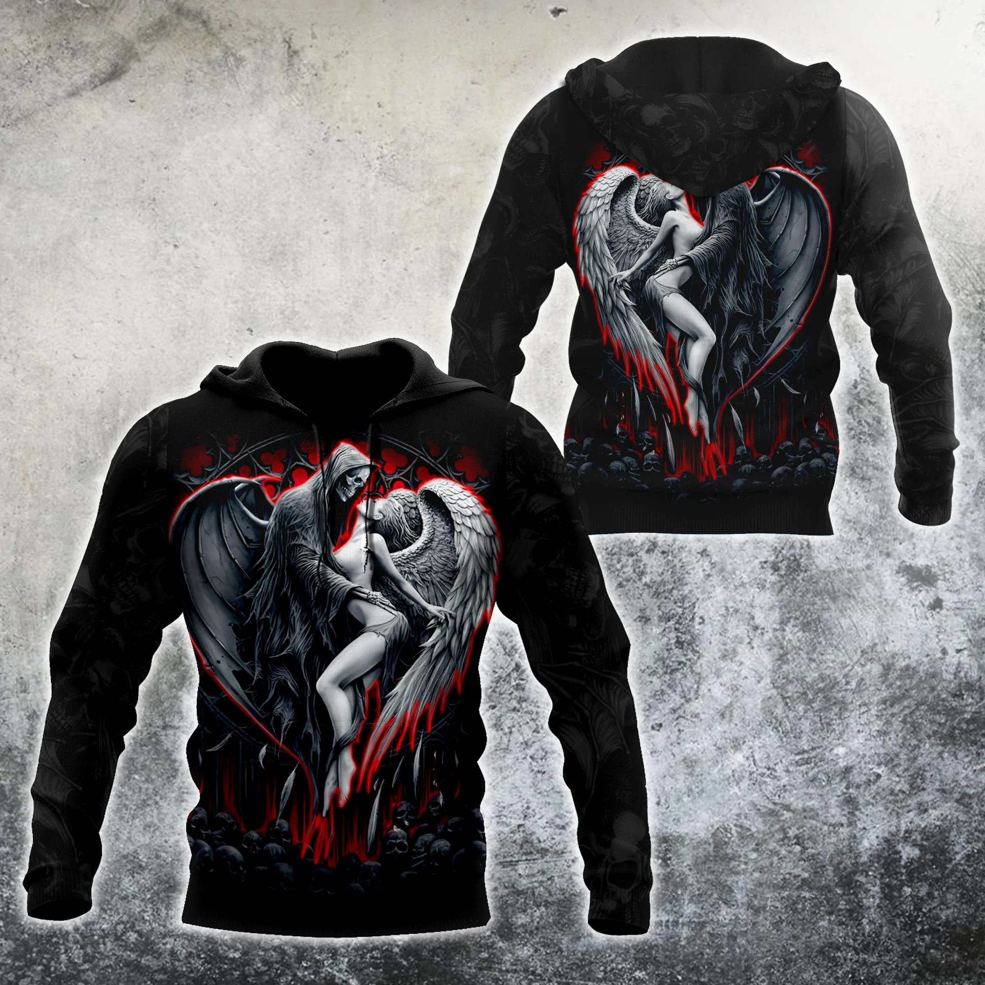 Skull And Beauty 3D All Over Printed Hoodie For Men And Women
