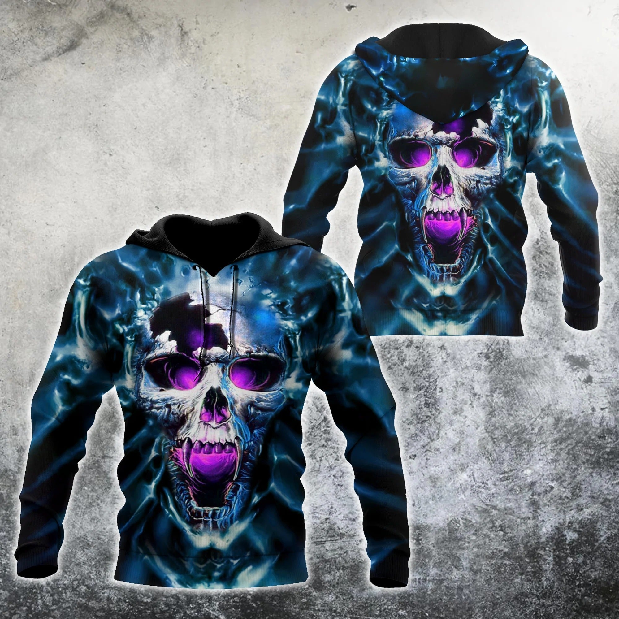 Skull Satanic 3D All Over Printed Hoodie Satanic Hoodie For Adults/ Satanic Lover Gift