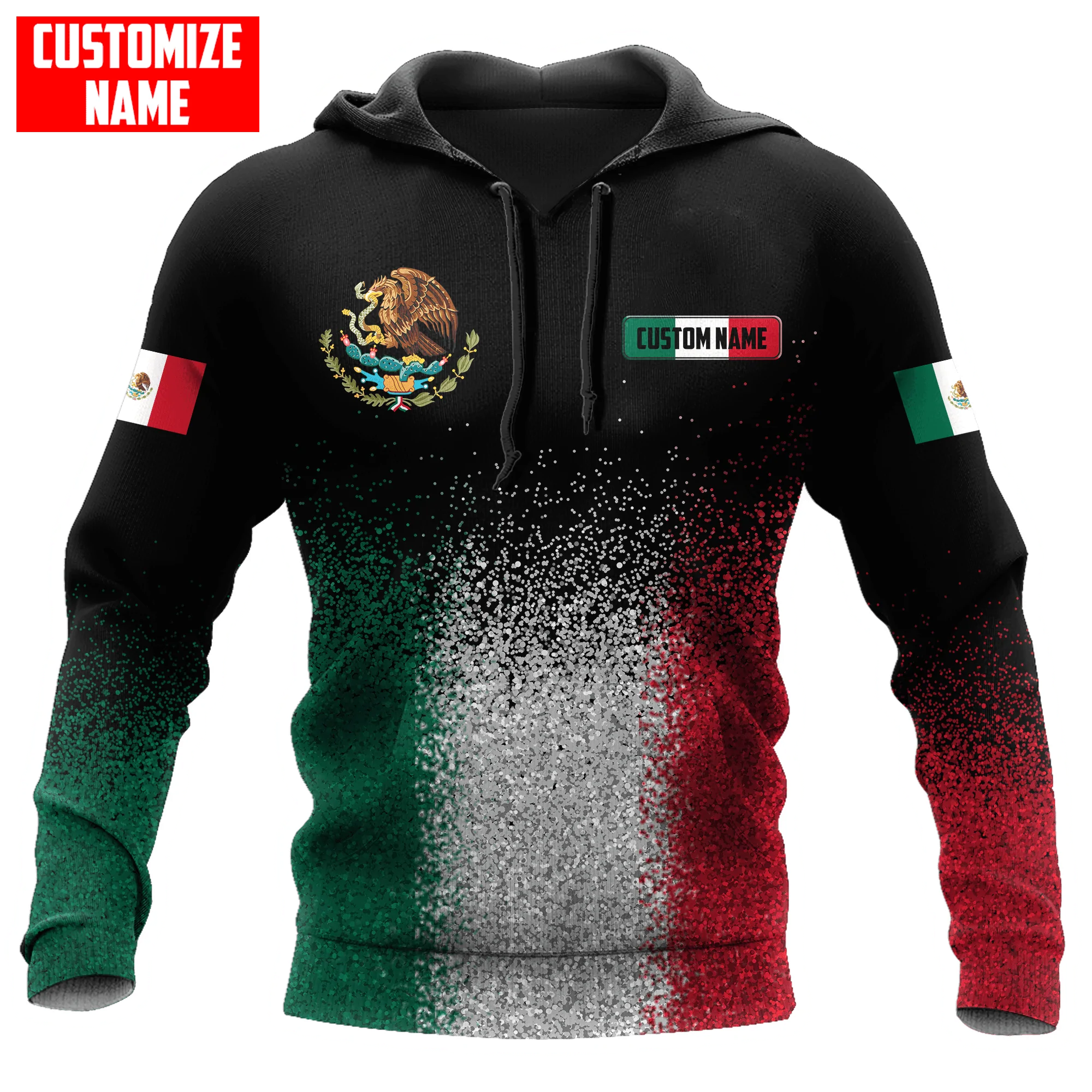 Personalized Mexico Dust 3D All Over Printed Unisex Hoodie/ Mexican Hoodie For Him Her/ Mexico Gift