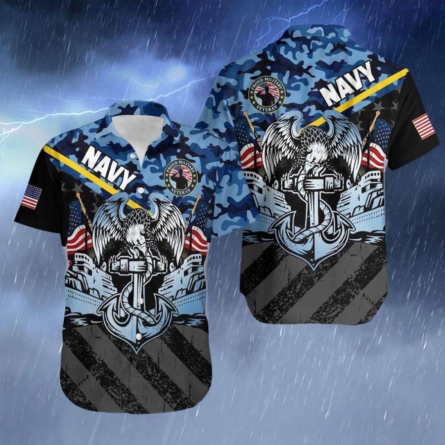 America Navy Veteran Hawaiian Shirt