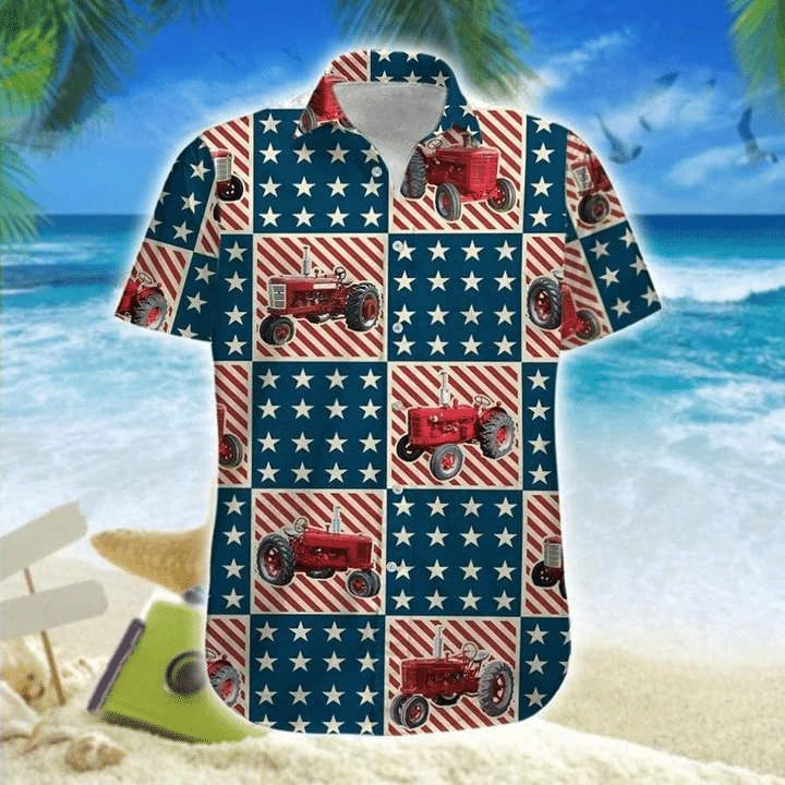 Hawaiian Aloha Shirts American Flag 4Th Of July Jee