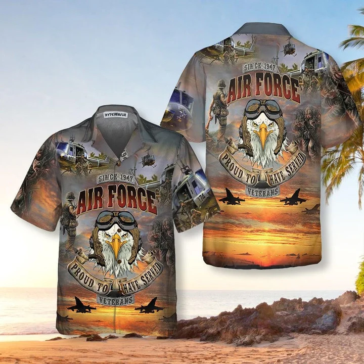 Air Force Veteran Proud To Have Served Design Hawaiian Shirt