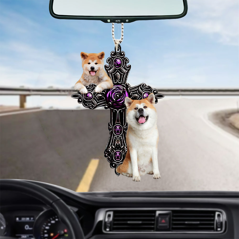 Akita Inu Pray For God Car Hanging Ornament Dog Pray For God Ornament Coolspod