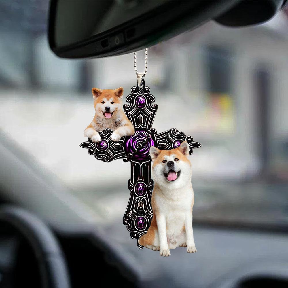 Akita Inu Pray For God Car Hanging Ornament Dog Pray For God Ornament Coolspod