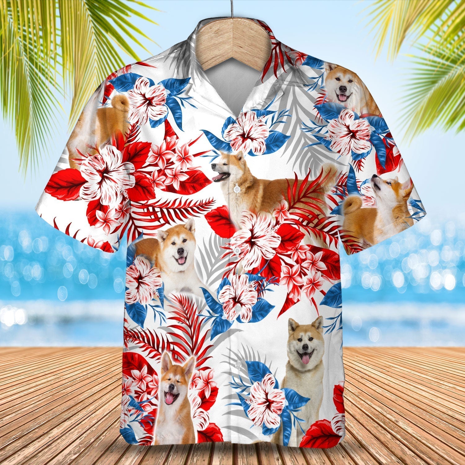 Akita Hawaiian Shirt - Summer aloha shirt/ Hawaiian shirt for Men and women
