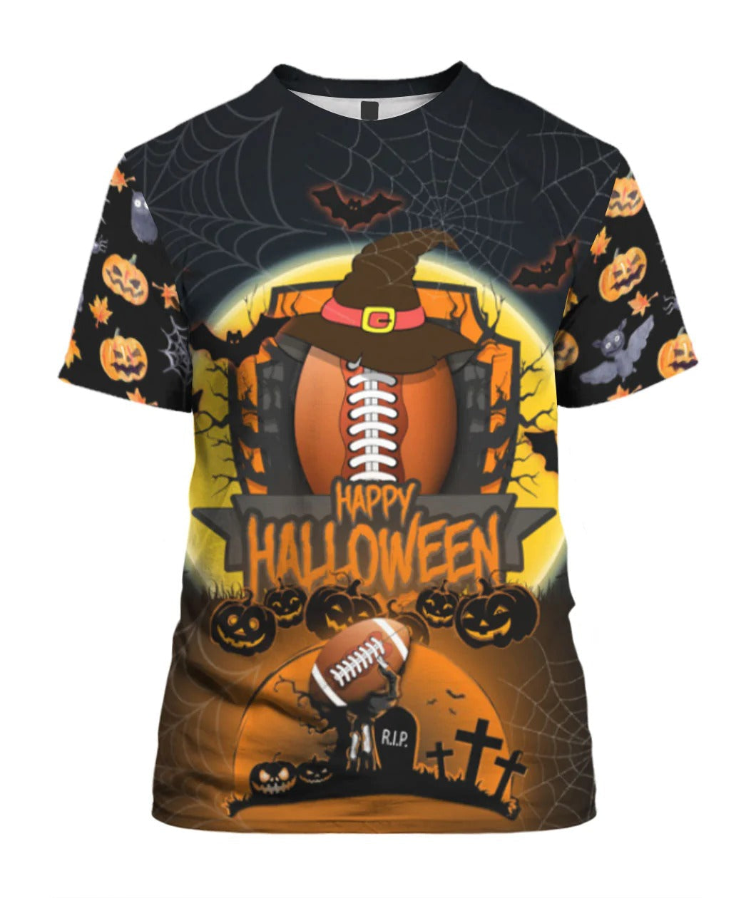3D Halloween Football Shirt Men Women Halloween Gift For American Football Player