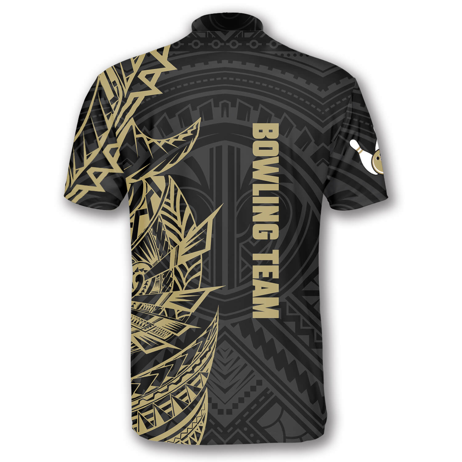 Golden Tribal Custom Bowling Jerseys for Men/ Perfect Shirt for Bowling Lover/ Bowling Jersey Shirt
