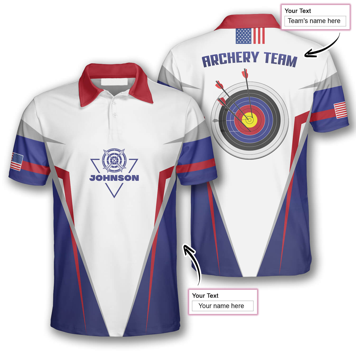 3D All Over Print American Flag Custom Archery Shirts for Men/ Custom 3D Archery Shirts/ Gift For Archery Lover