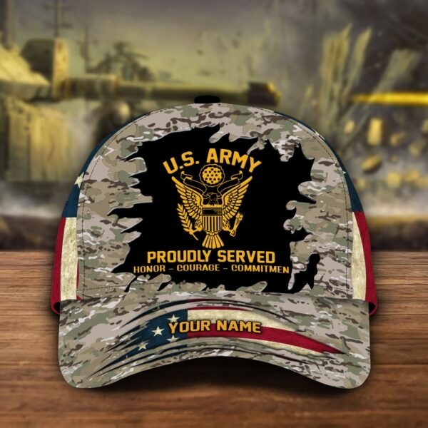 Personalized Veteran All Over Print Classic Cap/ Premium Veteran 3D Honor Courage Baseball Cap