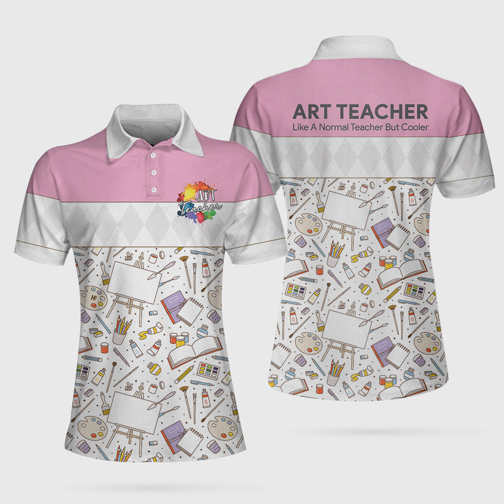 Art Teacher Short Sleeve Women Polo Shirt/ Art Shirt For Women/ Best Gift For Art Teacher Coolspod