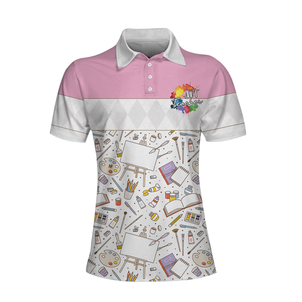 Art Teacher Short Sleeve Women Polo Shirt/ Art Shirt For Women/ Best Gift For Art Teacher Coolspod