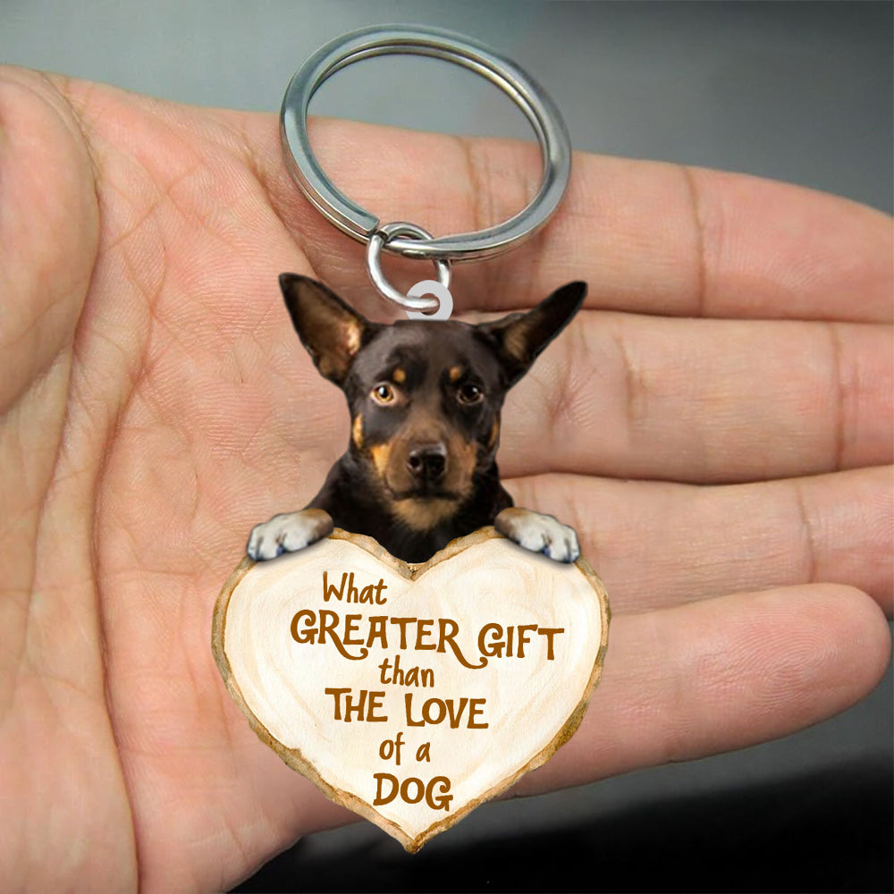 Australian Kelpie What Greater Gift Than The Love Of A Dog Acrylic Keychain Dog Keychain