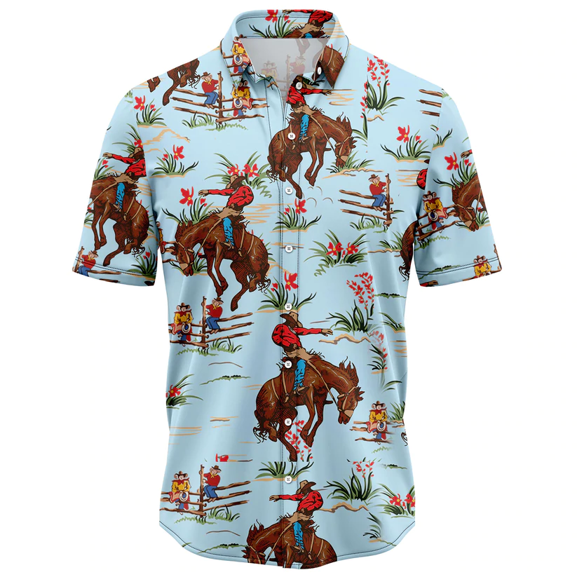 Awesome Cowboy Hawaiian Shirt/ Summer Hawaiian Shirts for Men/ women Aloha Beach Shirt