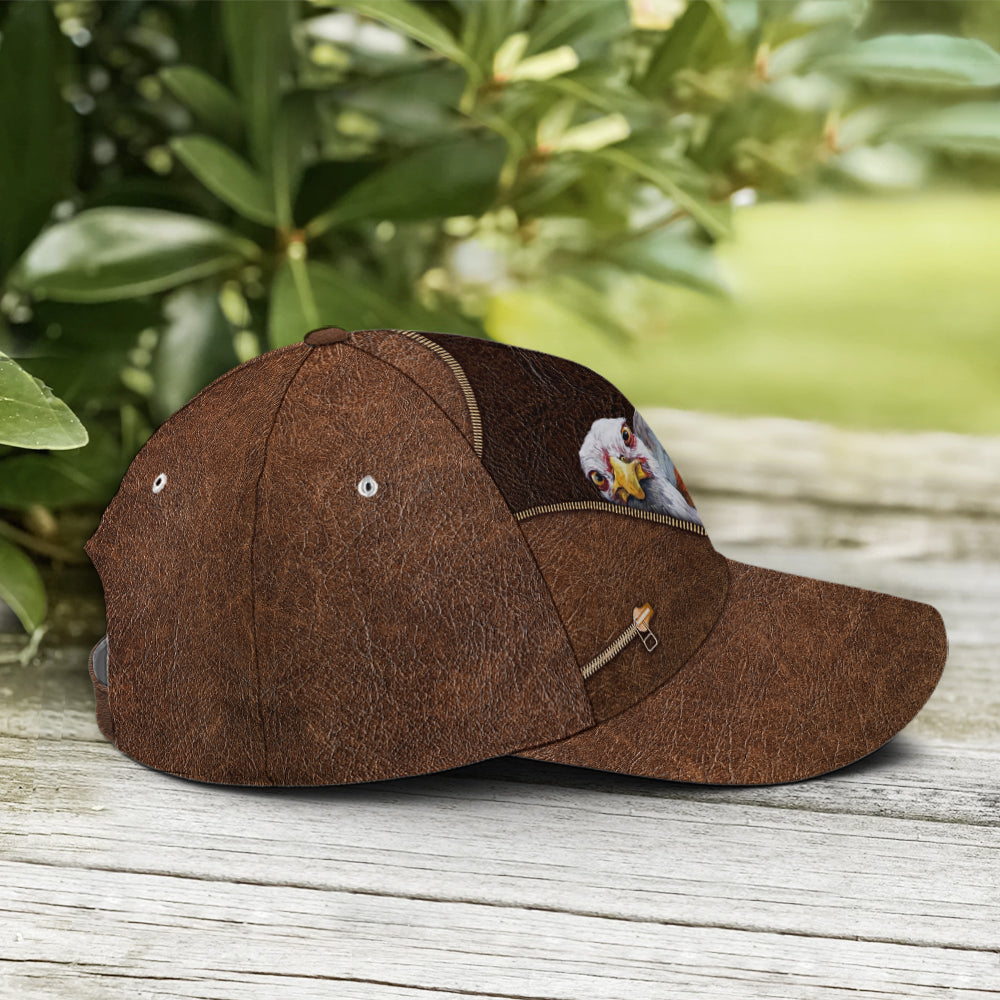 Funny Chicken Leather Style Baseball Cap Coolspod