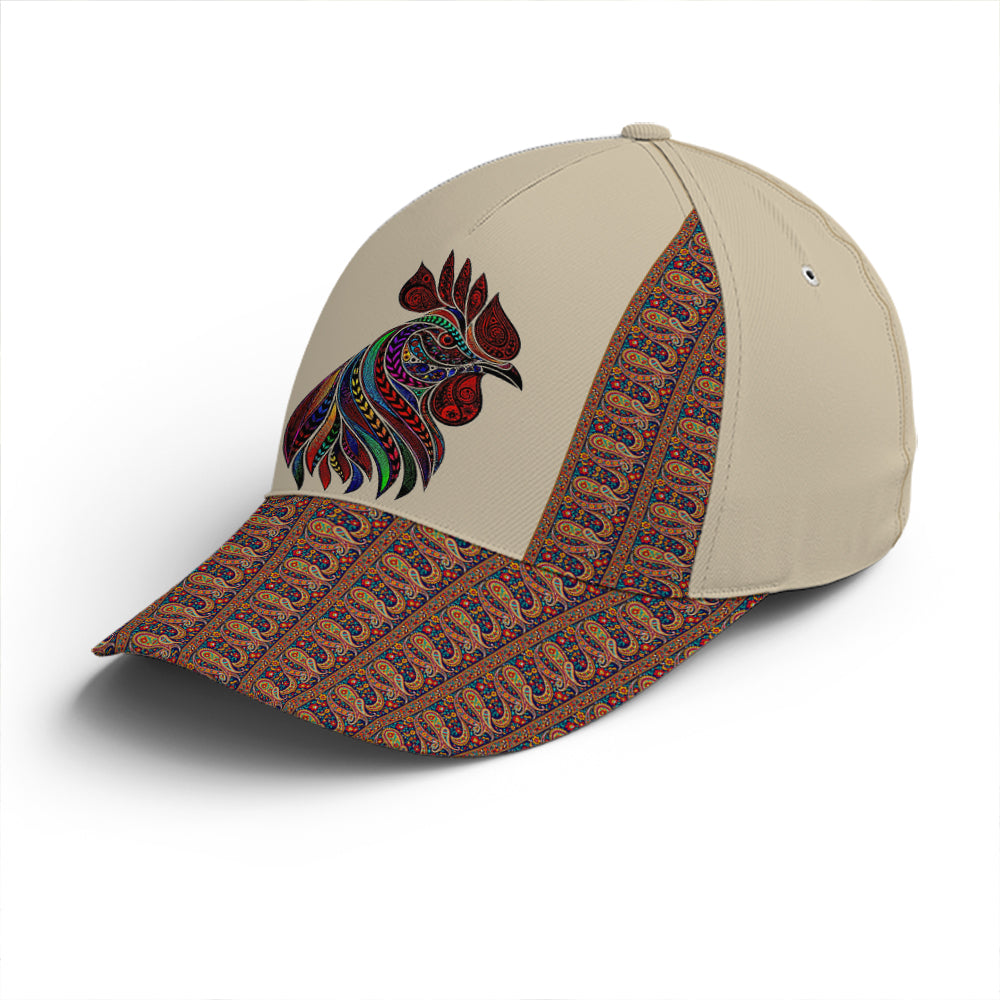 Rooster Chicken Leather Style Baseball Cap Coolspod