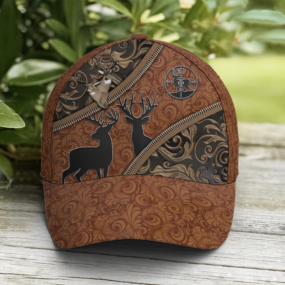 Hunting Deer Leather Style Baseball Cap Coolspod