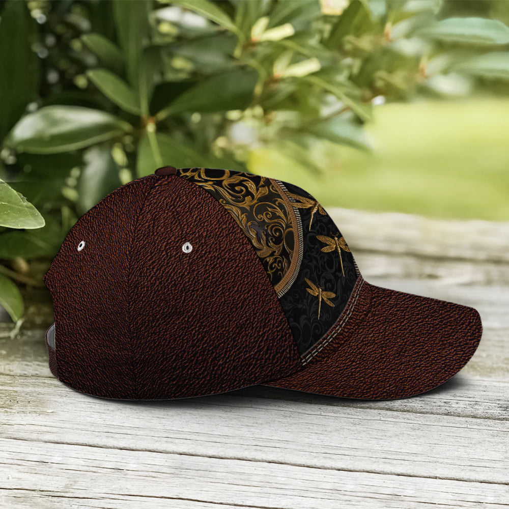 Dragonfly Leather Style Classic Baseball Cap Coolspod