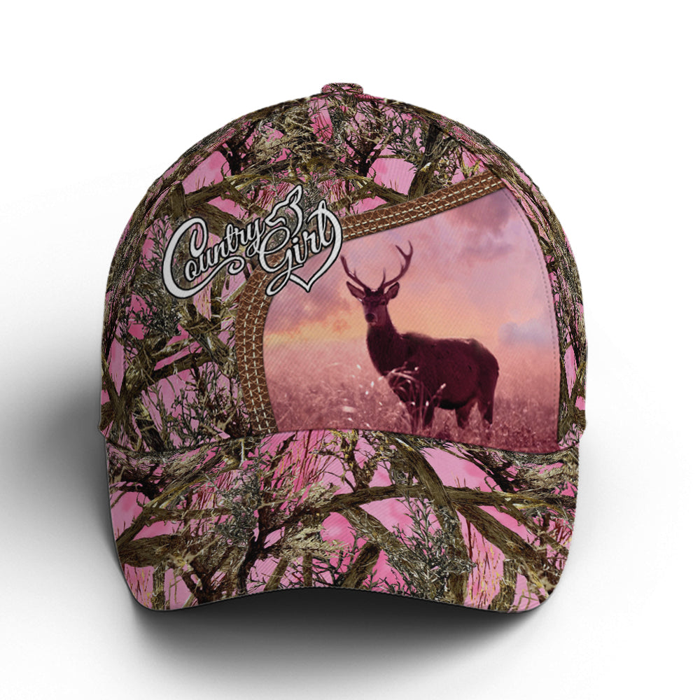 Pink Camouflaged Deer Hunting Baseball Cap Coolspod
