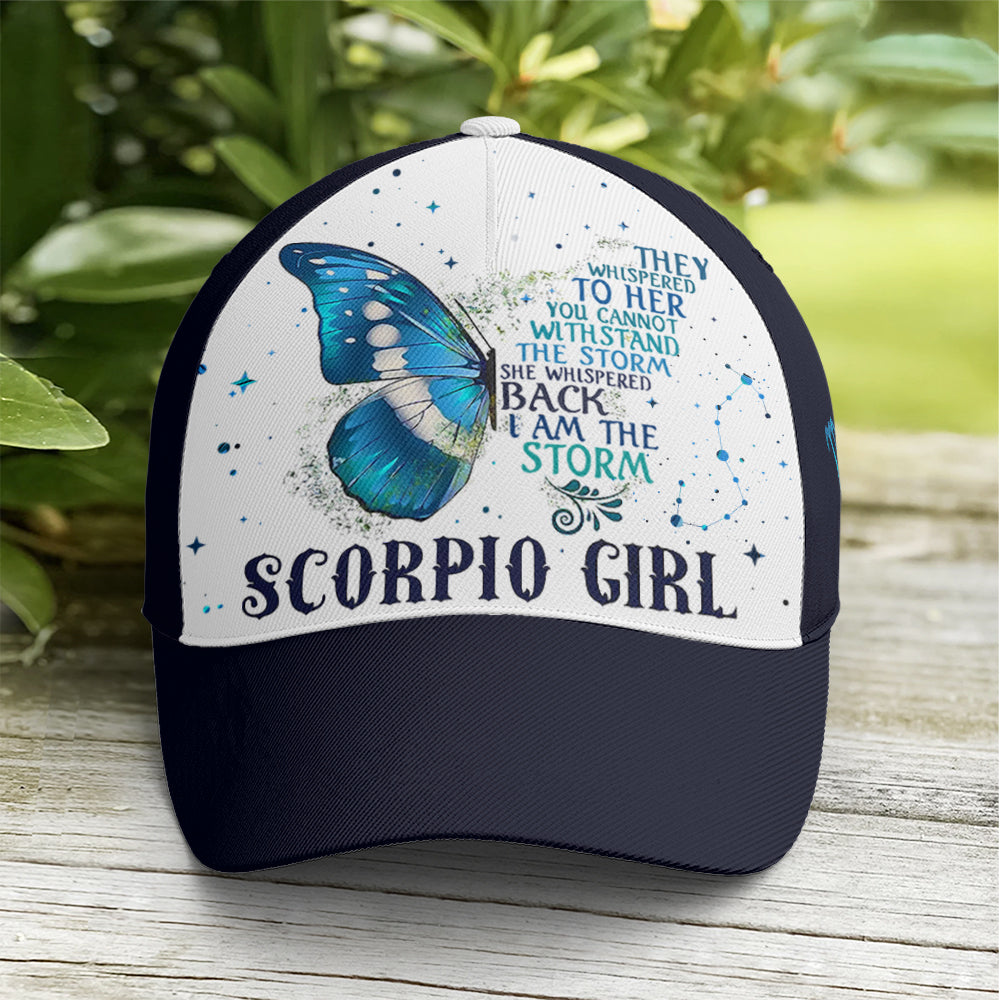 Scorpio Girl I Am The Storm Butterfly Baseball Cap Coolspod