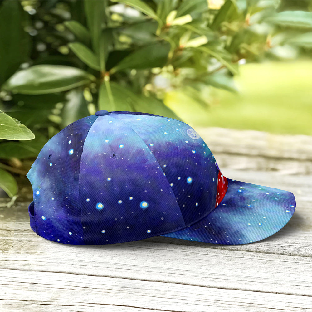 Galaxy Theme Watercolor Gnome Art Baseball Cap Coolspod