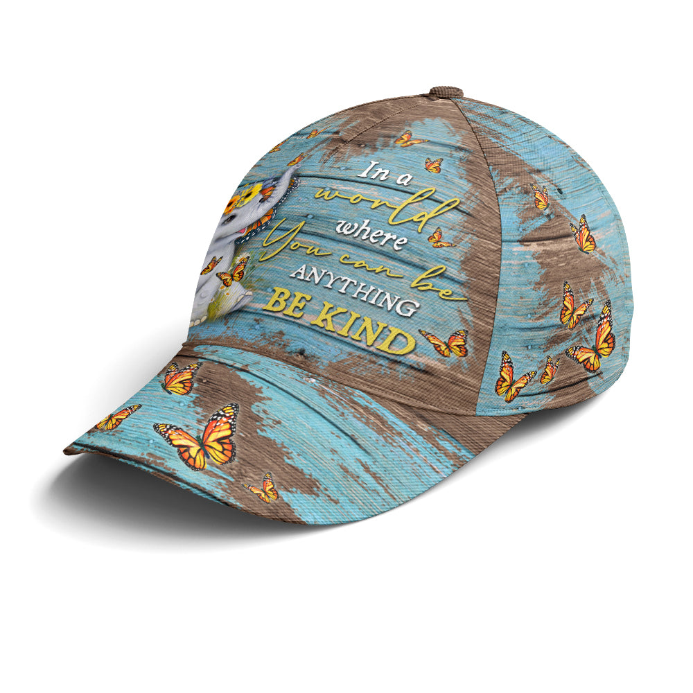 Elephant Butterfly In A Word Where You Can Be Jean Style Baseball Cap Coolspod