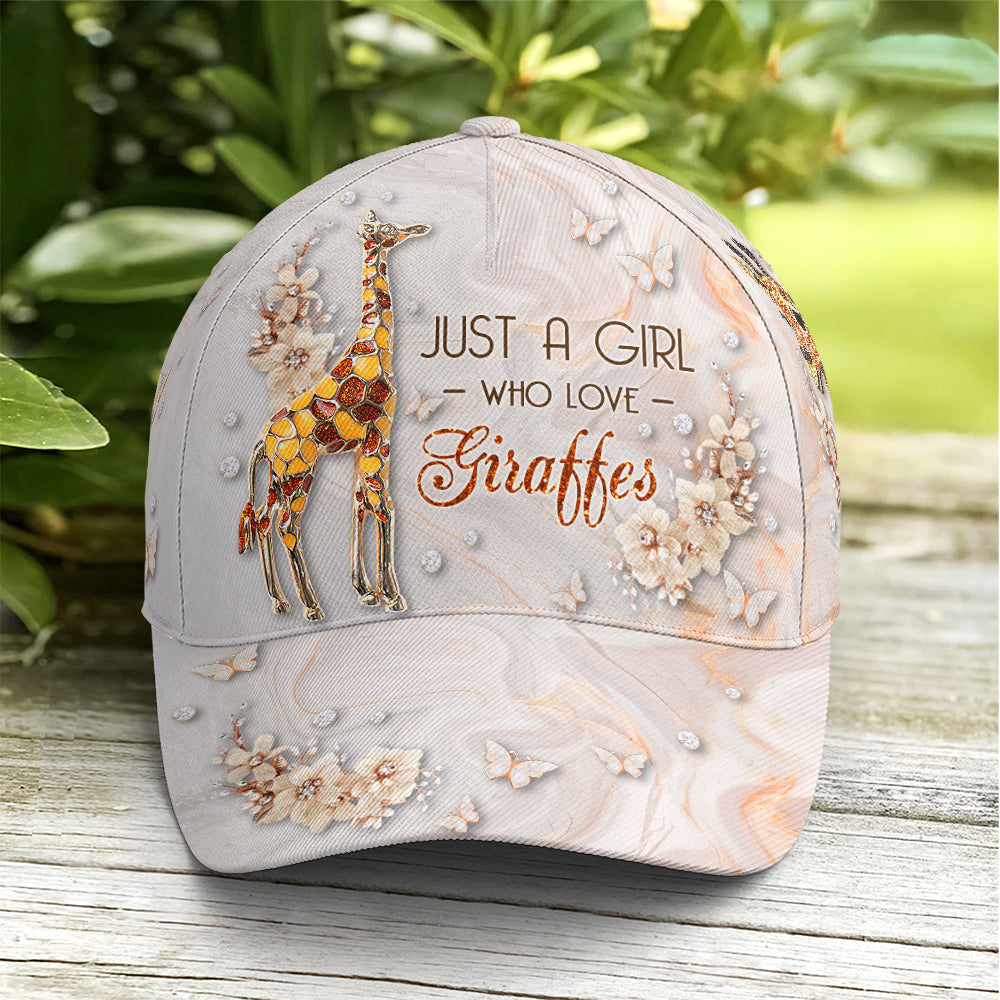 Just A Girl Loves Giraffes Baseball Cap Coolspod