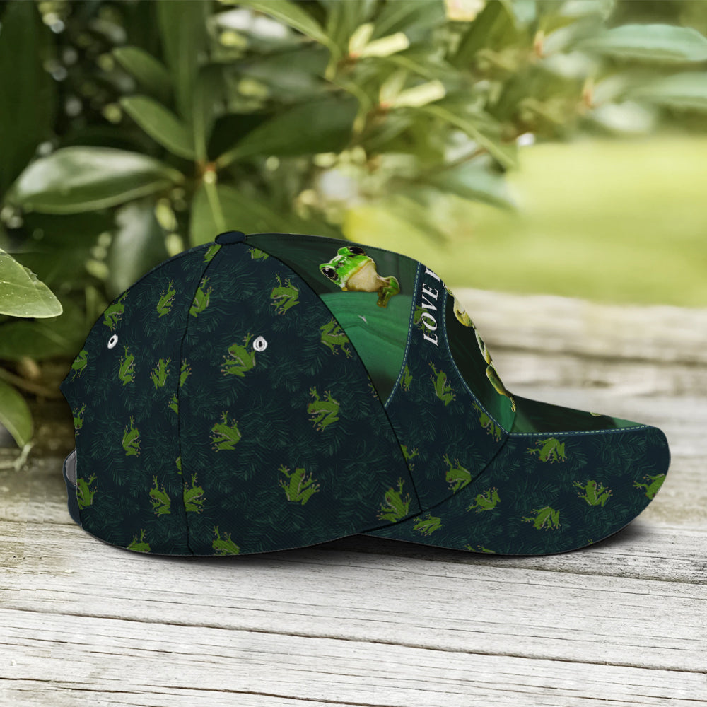 Frogs Vector Art Pattern Green Baseball Cap Coolspod