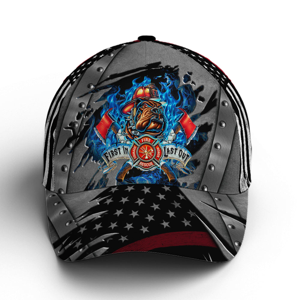 Firefighter First In Last Out Baseball Cap Coolspod