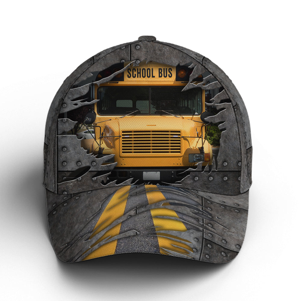 School Bus Driver Metallic Baseball Cap Coolspod