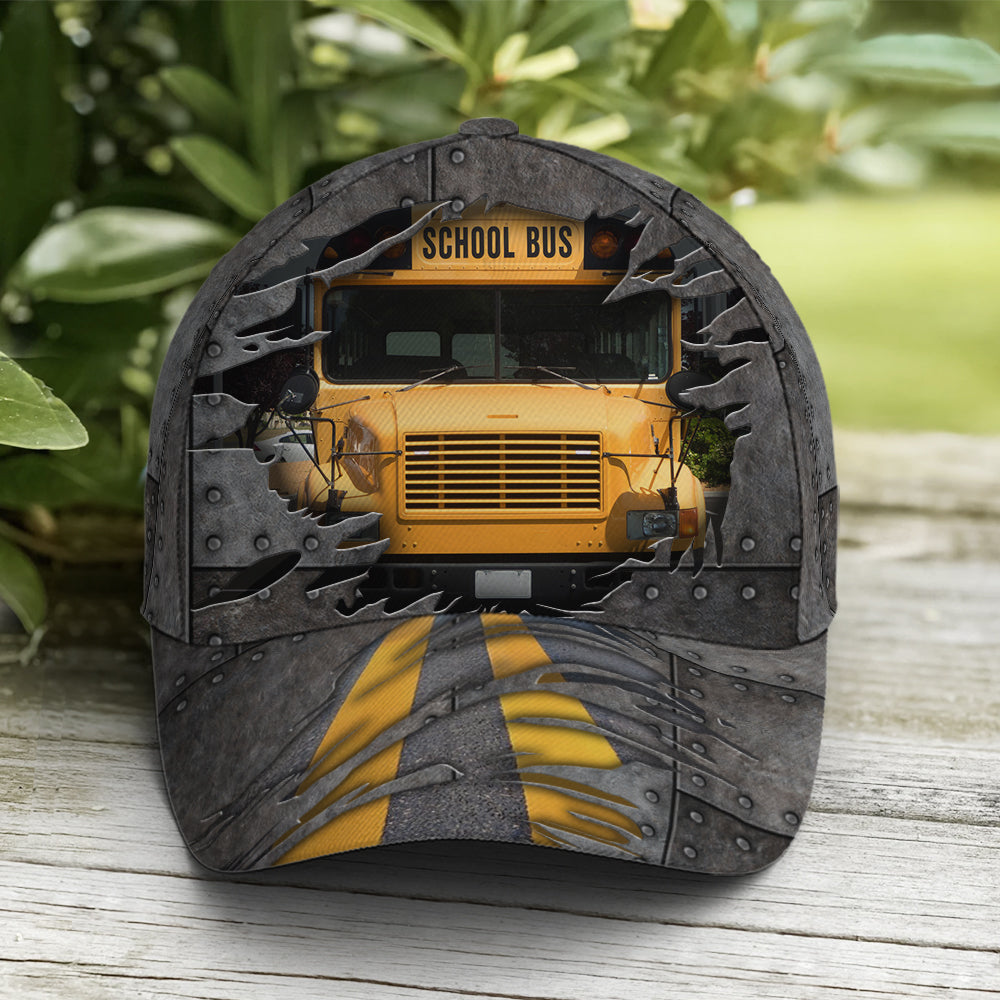 School Bus Driver Metallic Baseball Cap Coolspod