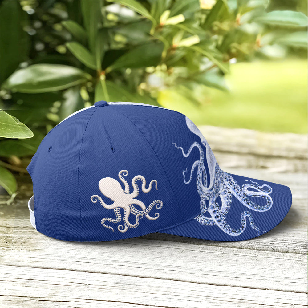 Baseball Cap For Octopus Lovers Two-tone Pattern Coolspod