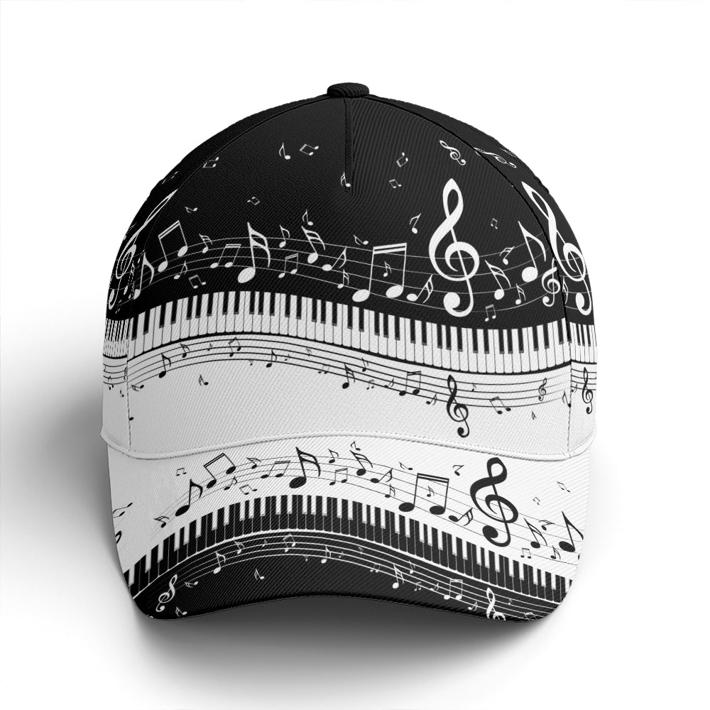 Piano Music Vector Art Baseball Cap Coolspod