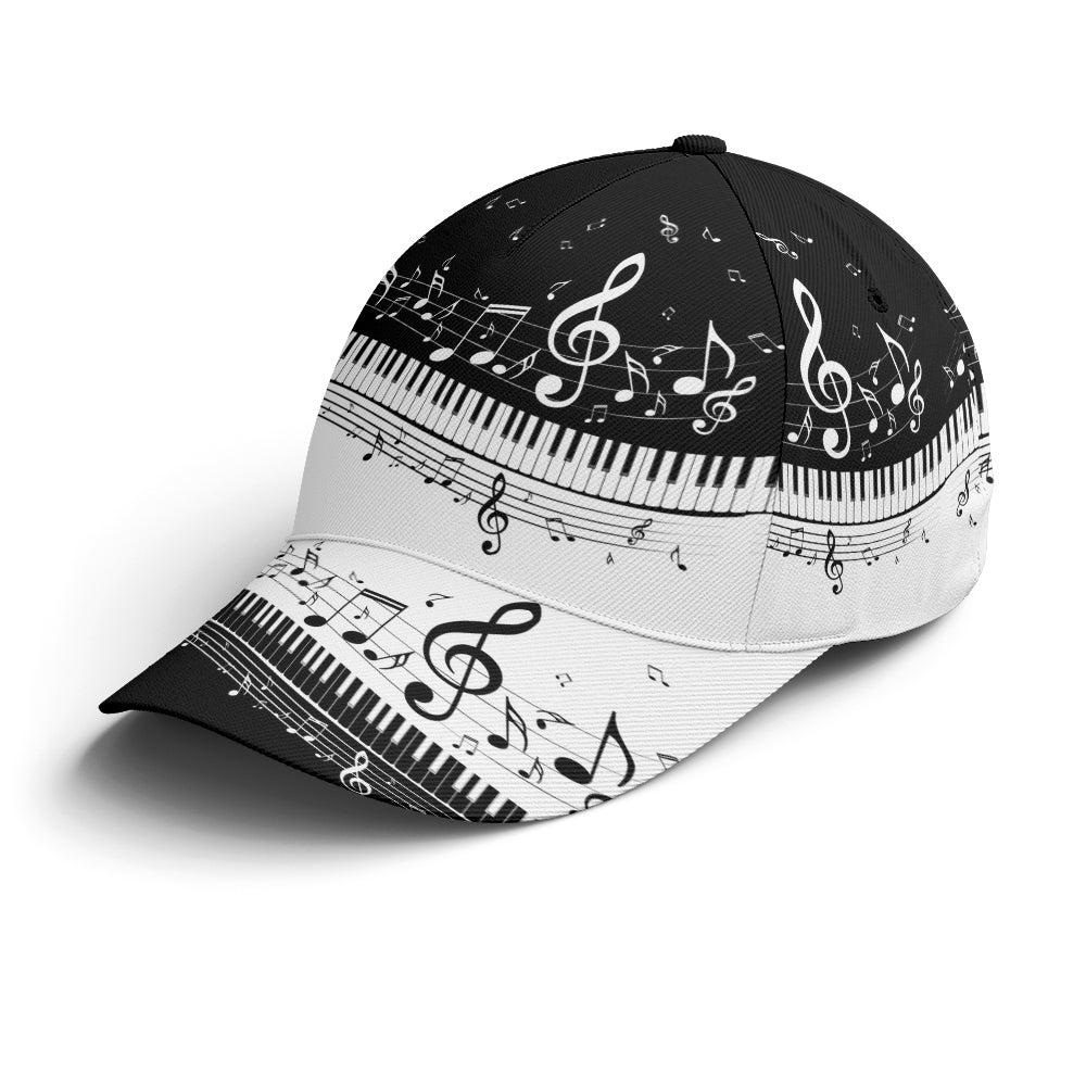Piano Music Vector Art Baseball Cap Coolspod
