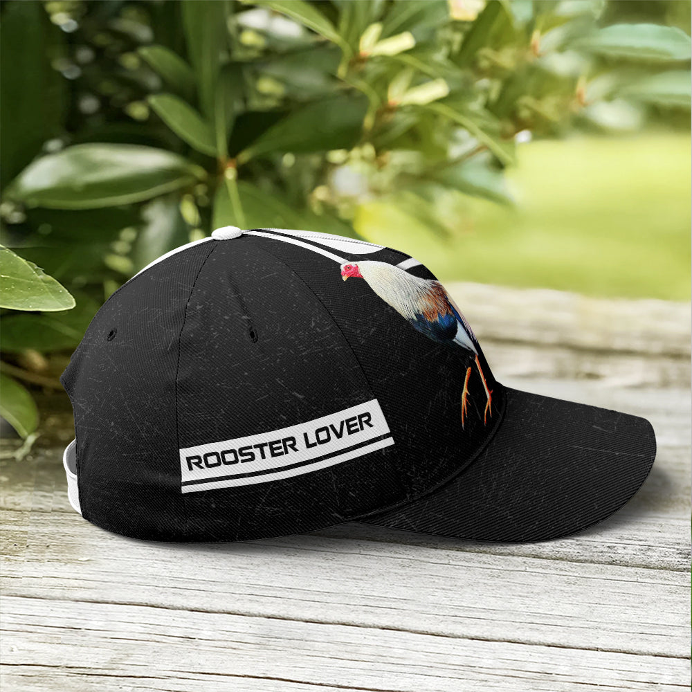Rooster Black And White Cool Baseball Cap Coolspod