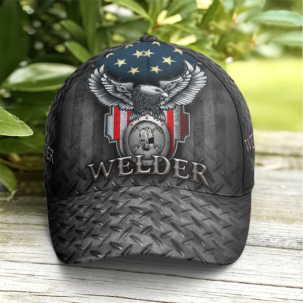 US Eagle Baseball Cap For Welder Metalic Style Coolspod