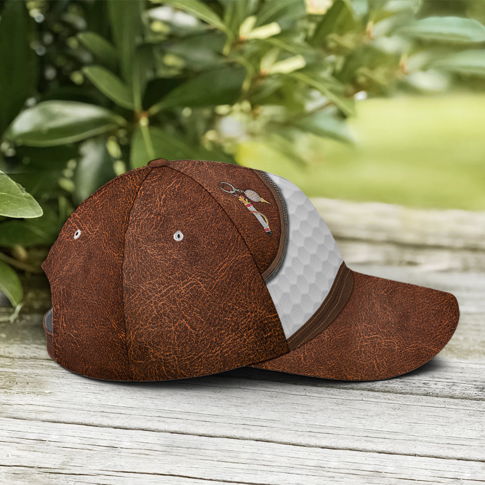Just A Girl Who Loves Golf Leather Style Baseball Cap Coolspod