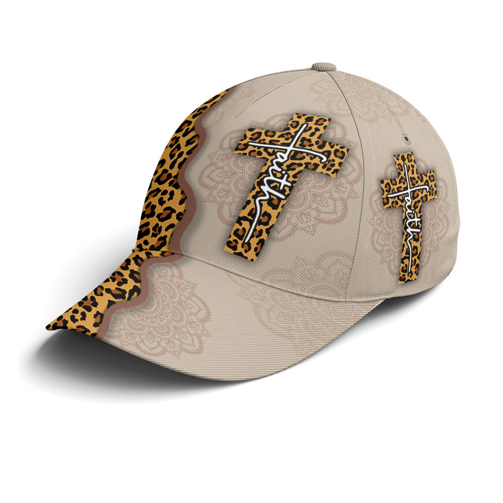 Leopard Crossover Faith Mandala Style Baseball Cap Coolspod